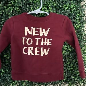 TODLER pull over sweater 18-24 months color burgundy